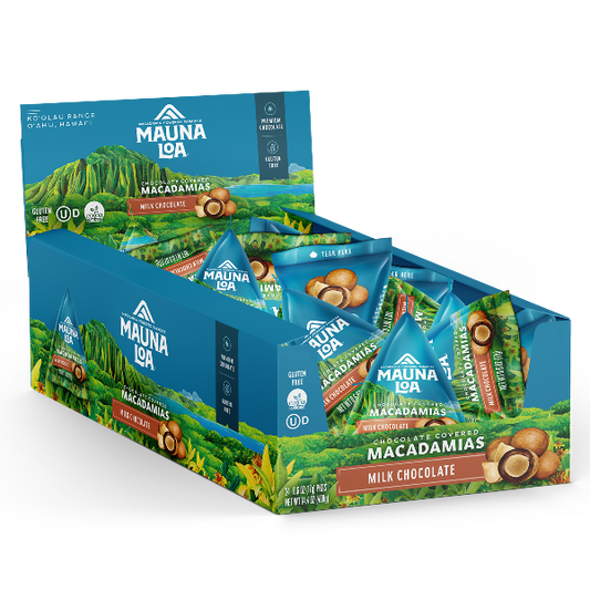 Chocolate Covered Macadamias - Milk Chocolate Mini Mauna
